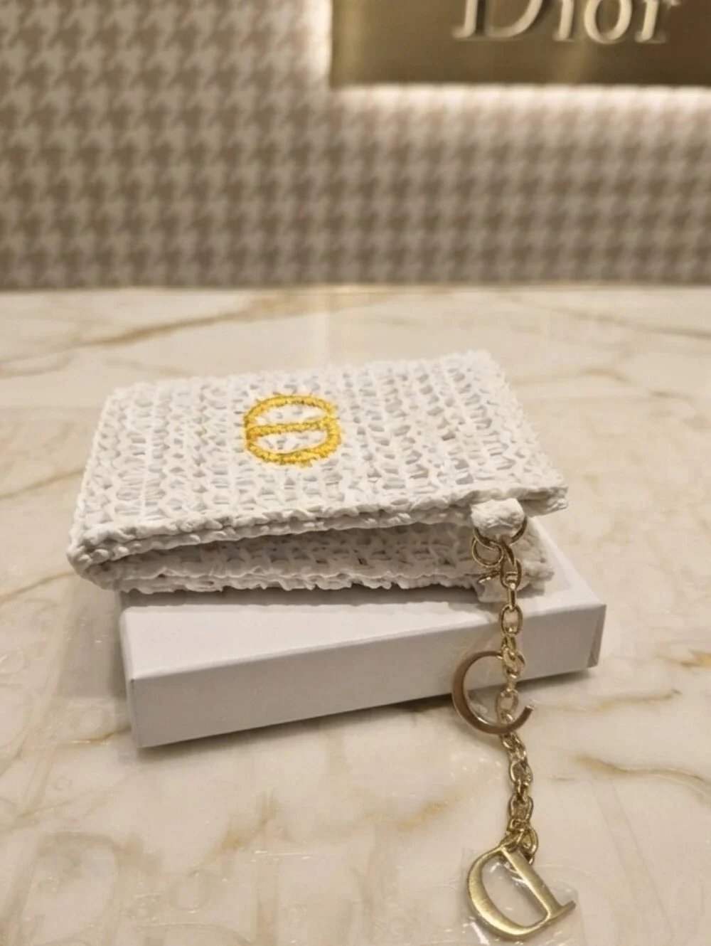 Dior Summer Mirror-Raffia Embroidered